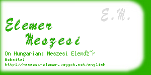 elemer meszesi business card